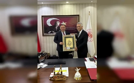 HEKİMSEN Genel Başkanı Uzm. Dr. Adil Kurban, Çalışma Genel Müdürü Oğuz Tuncay ile sağlık çalışanlarının sorunlarını görüştü