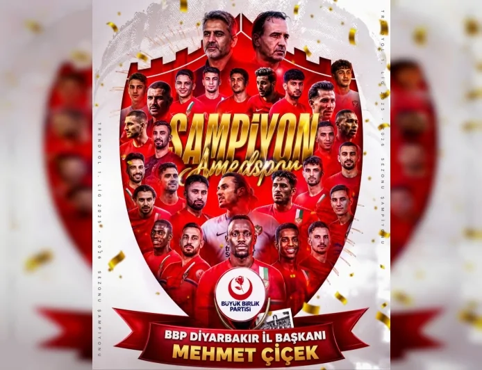 BBP Diyarbakır İl Başkanı Mehmet Çiçek: “Amedspor’un Süper Lig’e yükselmesi kentimiz adına gurur verici”