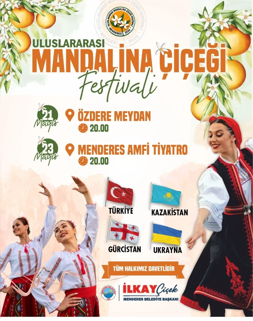 Menderes Belediyesi 4 Ülkeden Halk Dansları Ekiplerini Mandalina Çiçeği Festivali’nde Buluşturacak...