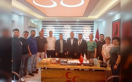 Terme TSO Başkanı Ahmet Ekmekçi, MHP İlçe Başkanı Ercan Kaya’yı Ziyaret Etti