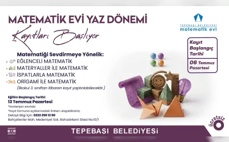 Tepebaşı Belediyesi Matematik Evi’nde Yaz Dönemi Kayıtları 6 Temmuz’da Başlıyor.