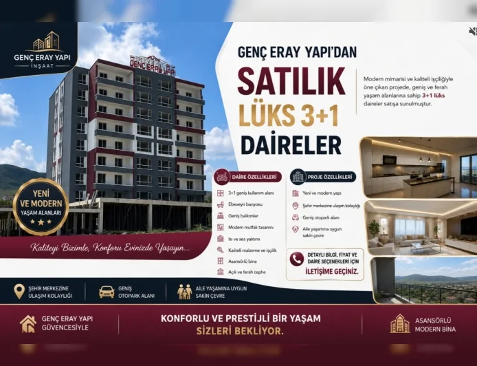 Ankara’da Daire Almak İsteyenlerin Yeni Adresi: Yakacık’ta Genç Eray Yapı Konforu