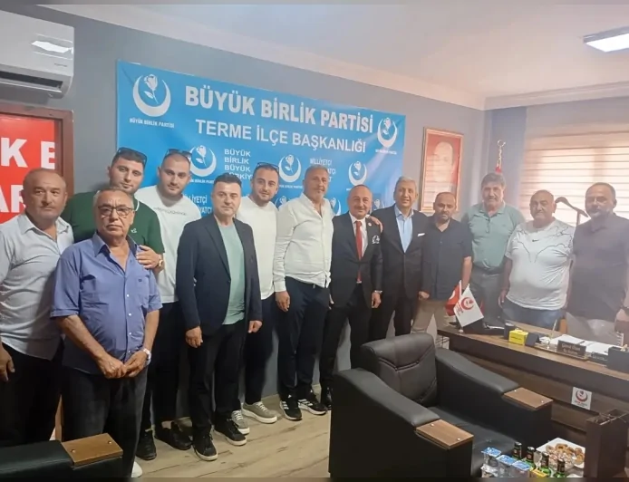 Terme TSO Başkanı Ahmet Ekmekçi, BBP İlçe Başkanı Gürol Özen’i Ziyaret Etti