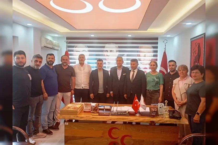 Terme TSO Başkanı Ahmet Ekmekçi, MHP İlçe Başkanı Ercan Kaya’yı Ziyaret Etti