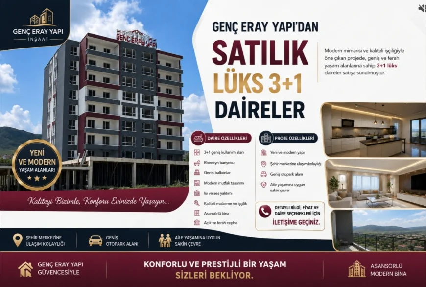 Ankara’da Daire Almak İsteyenlerin Yeni Adresi: Yakacık’ta Genç Eray Yapı Konforu