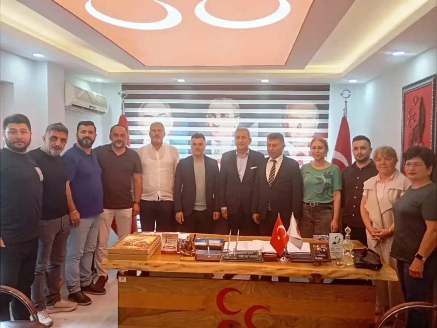 Terme TSO Başkanı Ahmet Ekmekçi, MHP İlçe Başkanı Ercan Kaya’yı Ziyaret Etti