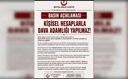 BBP Diyarbakır İl Başkanı Mehmet Çiçek'ten Remzi Çayır'ın açıklamalarına tepki: "Büyük Birlik davası kişisel hesapların malzemesi değildir"
