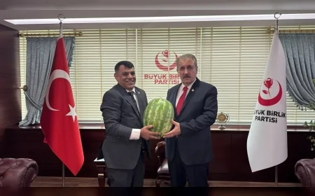 BBP Diyarbakır İl Başkanı Mehmet Çiçek’ten Mustafa Destici’ye Diyarbakır karpuzlu ziyaret