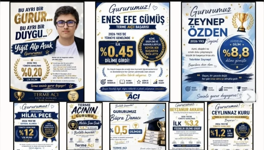 Terme Açı Eğitim Kurumu Müdürü Gamze Acar: "Başarının sırrı disiplinli çalışma ve doğru eğitim sistemidir"