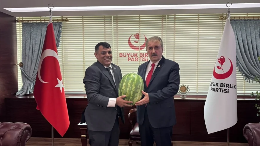 BBP Diyarbakır İl Başkanı Mehmet Çiçek’ten Mustafa Destici’ye Diyarbakır karpuzlu ziyaret