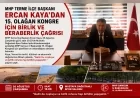 MHP Terme İlçe Başkanı Ercan Kaya’dan 15. Olağan Kongre için birlik ve beraberlik çağrısı