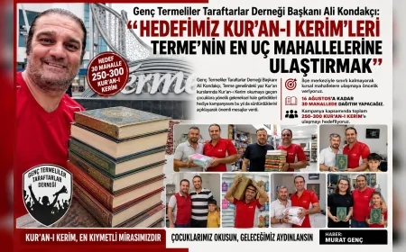 Genç Termeliler Taraftarlar Derneği 15 Yıllık Geleneği Sürdürüyor: Kur’an-ı Kerim’ler Çocuklara Ulaşıyor