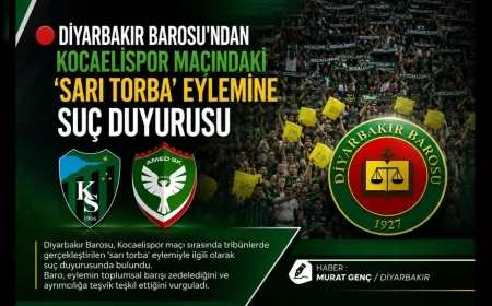 Diyarbakır Barosu Kocaelispor-Amedspor maçındaki “sarı torba” eylemini yargıya taşıdı