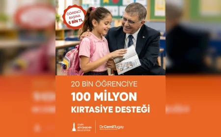 İZMİR BÜYÜKŞEHİR BELEDİYESİNDEN 20 BİN HANEYE 100 MİLYON LİRALIK KIRTASİYE DESTEĞİ..