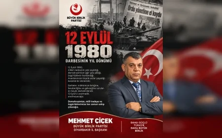 BBP Diyarbakır İl Başkanı Mehmet Çiçek’ten 12 Eylül mesajı: “Millet iradesinden asla vazgeçmeyeceğiz”
