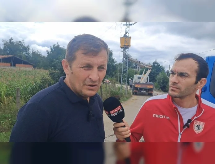 Terme Beşikli’de elektrik direğine temas eden inek öldü