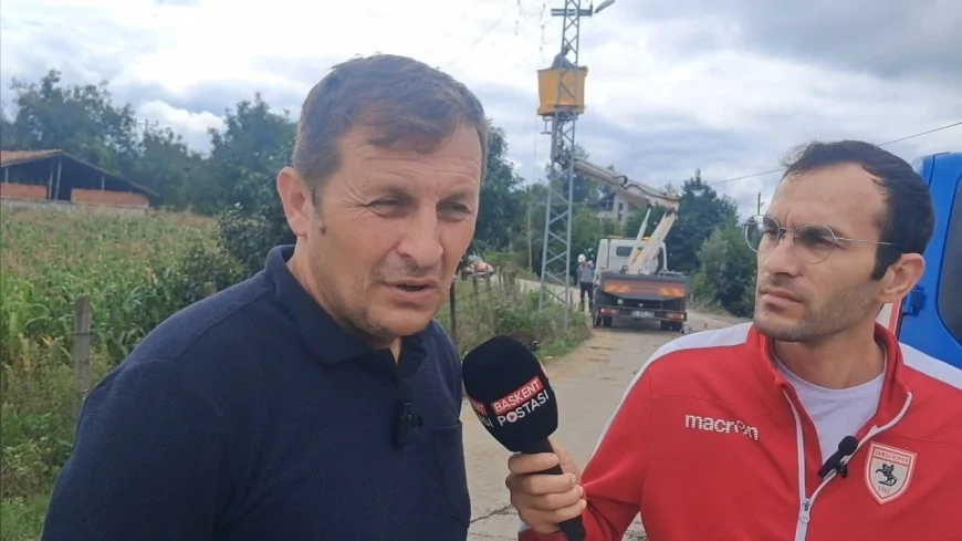 Terme Beşikli’de elektrik direğine temas eden inek öldü