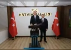 Artvin Valisi Dr. Turan Ergün, Gürcistan Acara Özerk Cumhuriyeti Hükümet Başkanı Zurab Pataradze ve beraberindeki heyeti ağırladı