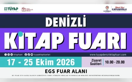 DENİZLİ TÜYAP KİTAP FUARI 17 EKİM’DE KAPILARINI AÇIYOR, 200’DEN FAZLA YAZAR VE YAYINCI OKURLARLA BULUŞACAK