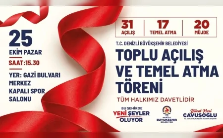 Denizli Büyükşehir Belediyesi 16,2 Milyar TL’lik 68 Projeyi Toplu Açılış ve Temel Atma Töreniyle Hayata Geçiriyor.