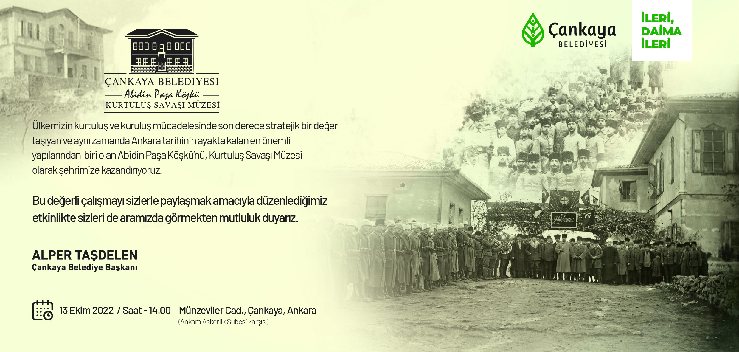 ABİDİN PAŞA KÖŞKÜ “KURTULUŞ SAVAŞI MÜZESİ” OLUYOR