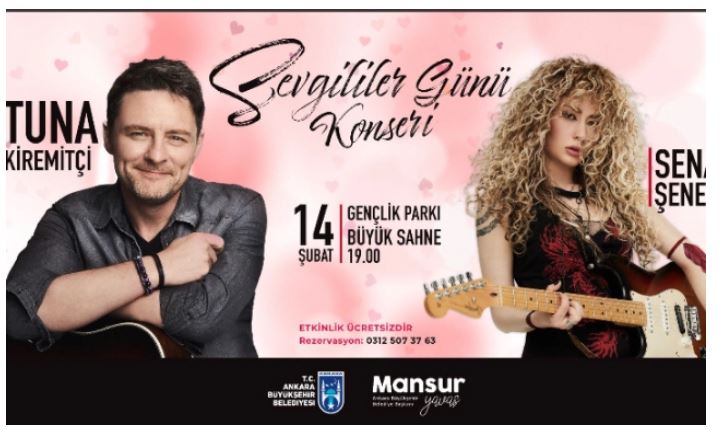 Ankara Büyükşehir Belediyesinden sevgililer günü kutlaması...