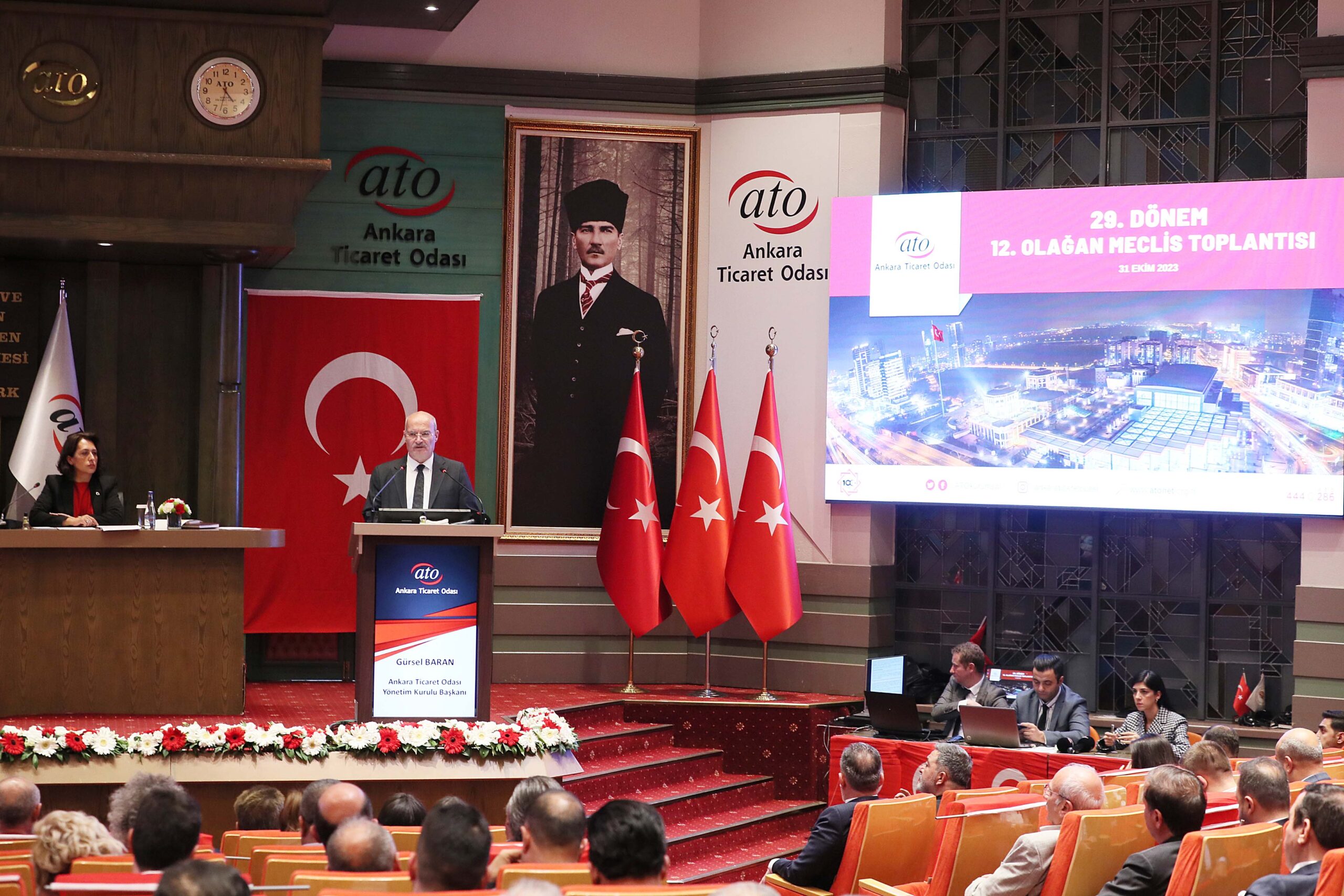 ATO Cumhuriyetin 100’üncü Yılını Resepsiyon ve Meclis Toplantısı ile Kutladı