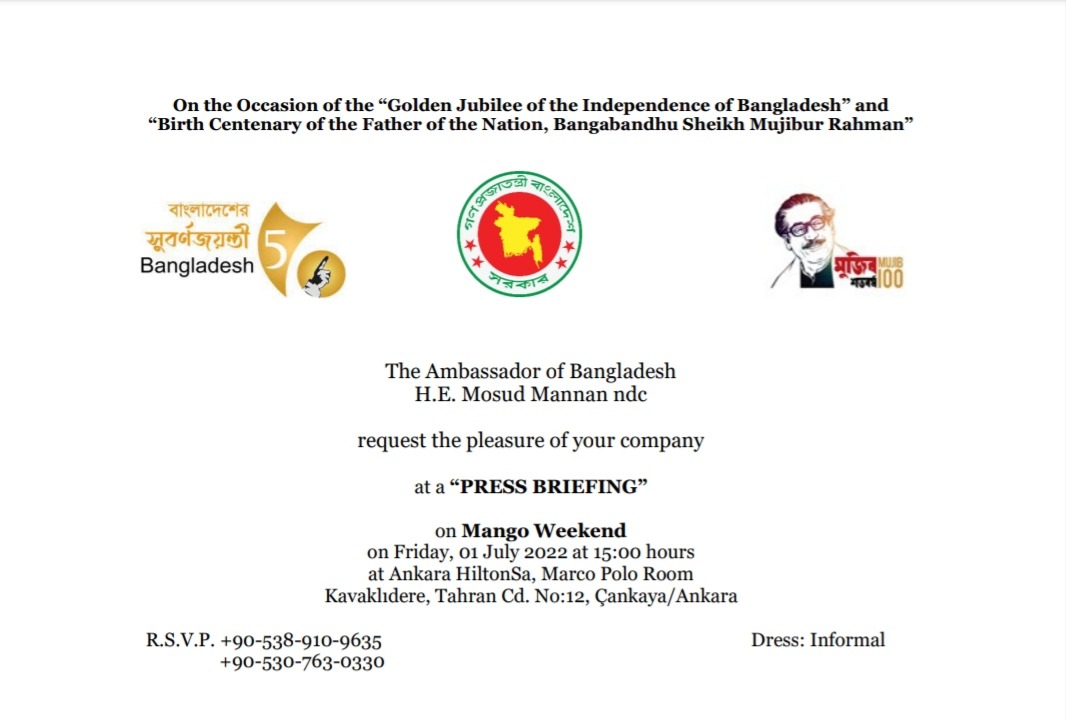 Bangladeş Büyük Elçiliği ‘nden Mango Tanıtım Etkinliği