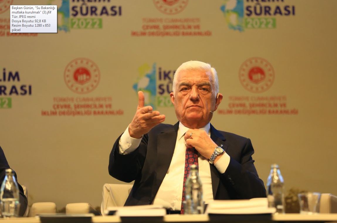 Başkan Gürün, “Su Bakanlığı mutlaka kurulmalı”