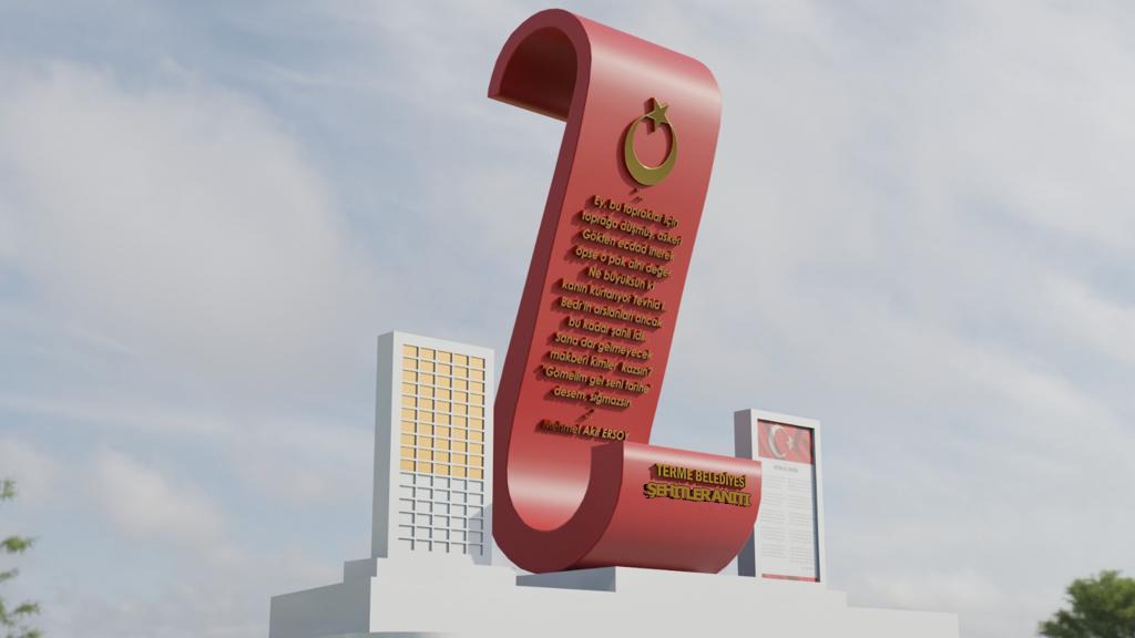 Başkan Kılıç sözünü tuttu Terme’ye “Şehitler Anıtı” yapılıyor