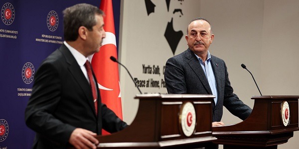 Dışişleri Bakanı Mevlüt Çavuşoğlu KKTC Dışişleri Bakanı Tahsin Ertuğruloğlu İle Görüştü