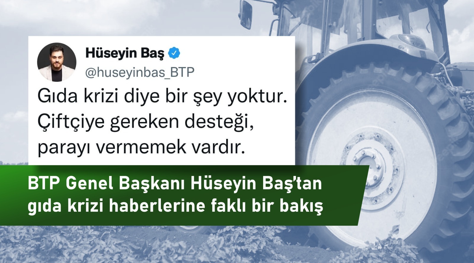 GENEL BAŞKAN GIDA KRİZİ YOKTUR