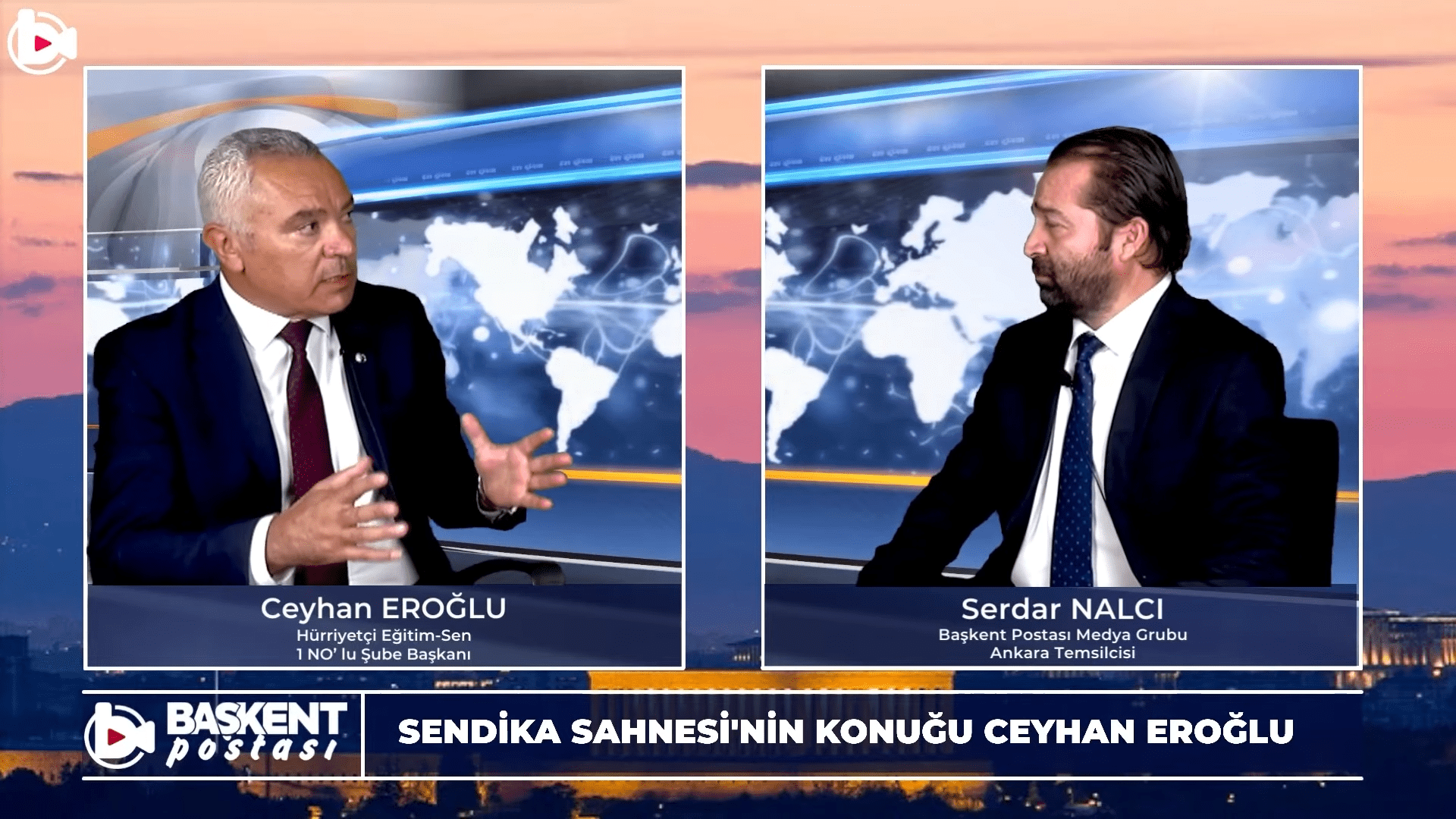 Hürriyetçi Eğitim Sen Ankara 1 No’lu Şube Başkanı Ceyhan Eroğlu, Başkent Postası TV’de Konuştu