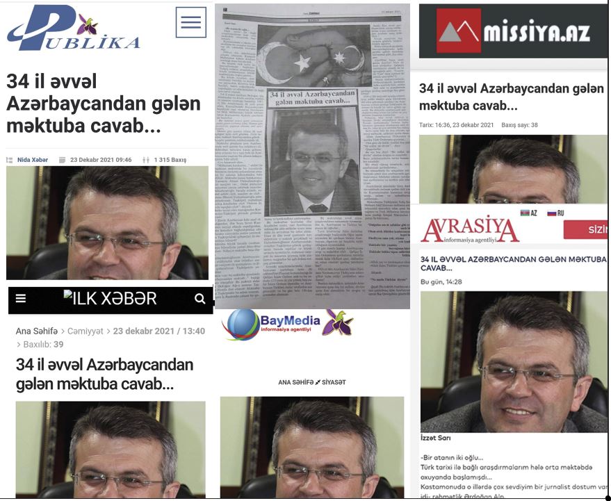 İzzet Sarı’nın makalesi Azerbaycan medyasında…