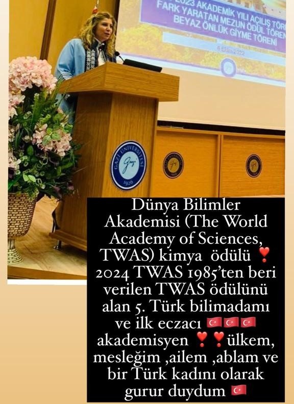 kimya alanında bilim ödülünü bir Türk alacak