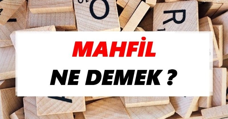 MAHFİL NE DEMEK? TDK'YE GÖRE MAHFİL ANLAMI