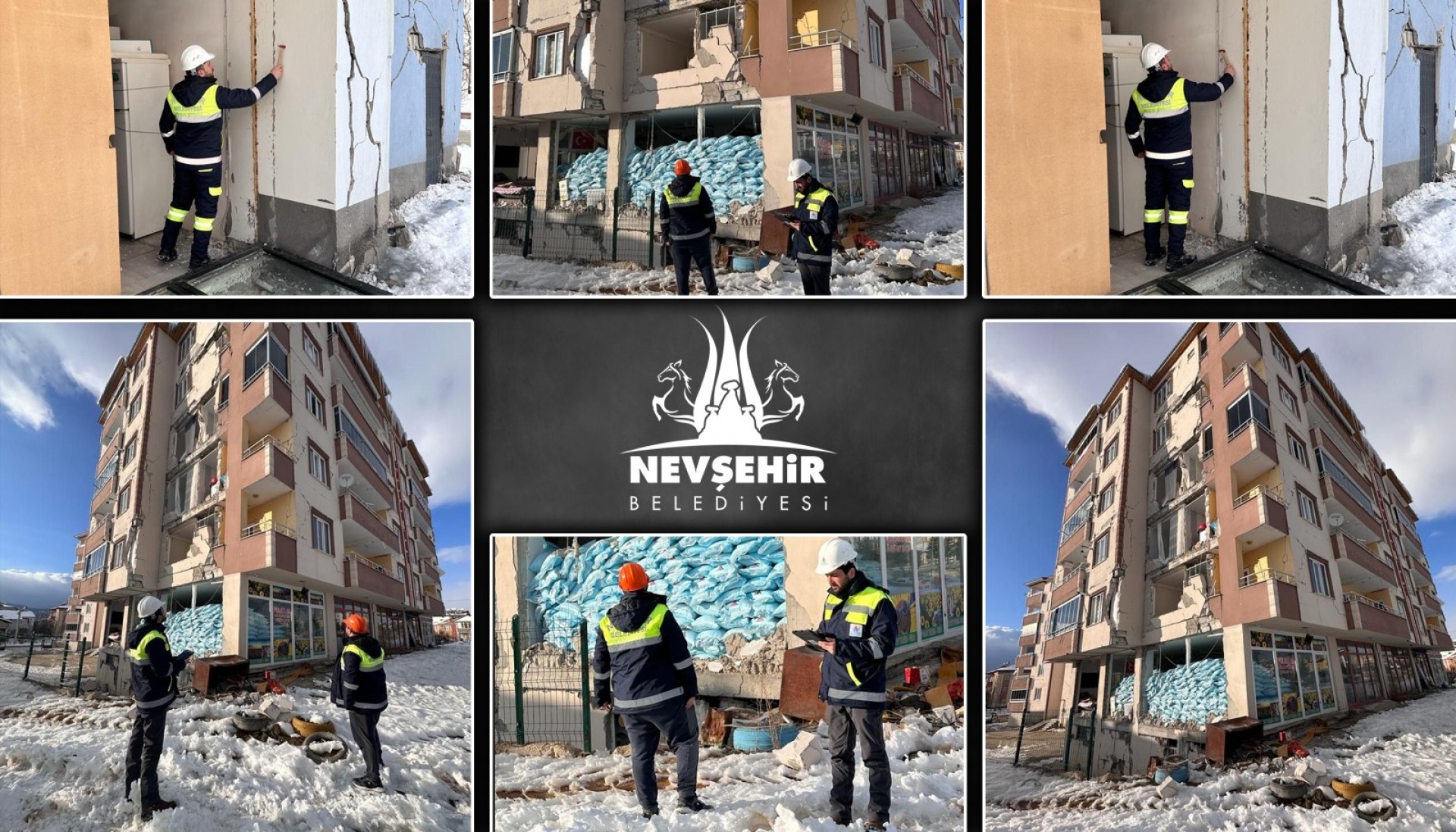 Nevşehir Belediyesi’nden Deprem Bölgesindeki Hasar Tespiti Çalışmalarına Destek