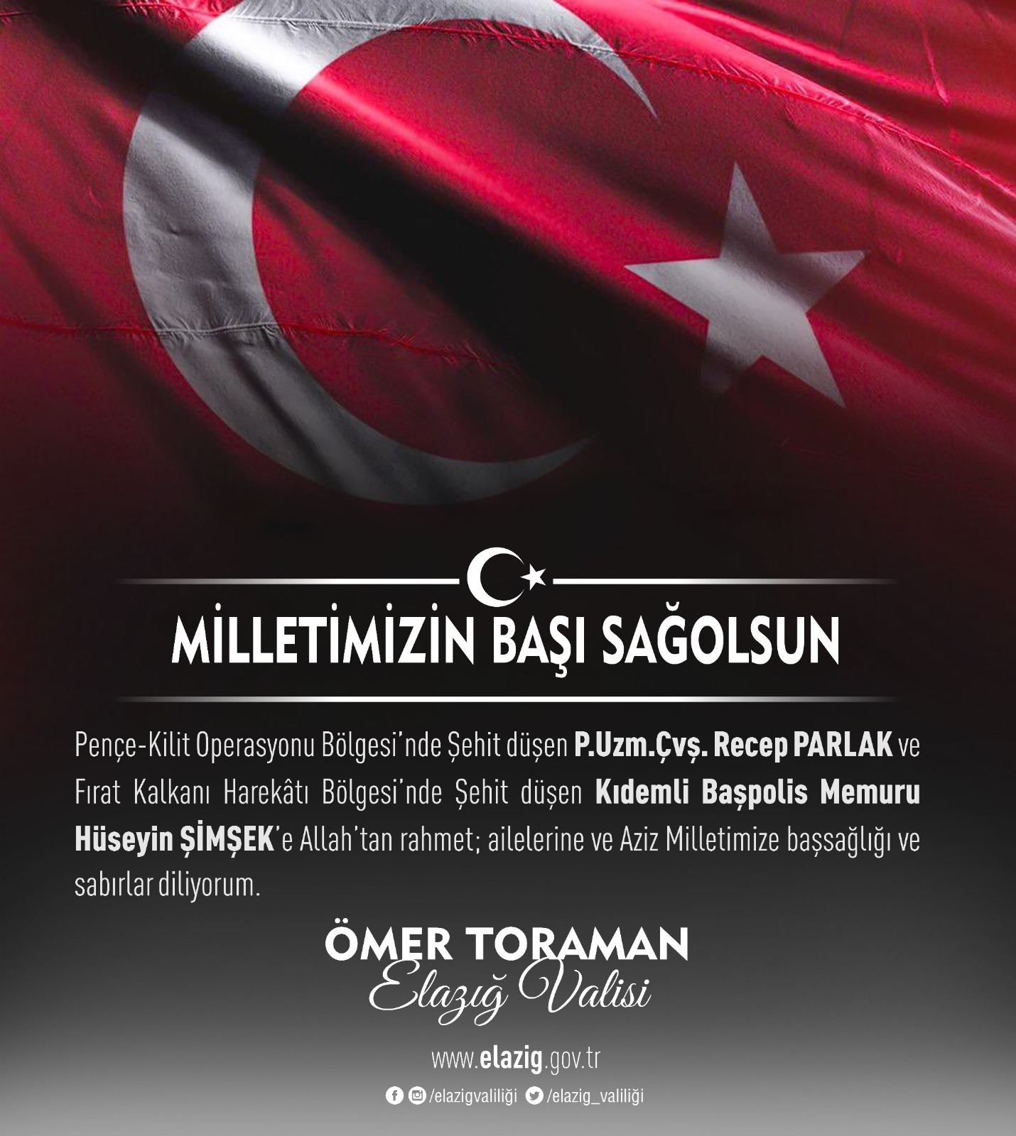 T.C. ELAZIĞ VALİLİĞİ BASIN AÇIKLAMASI