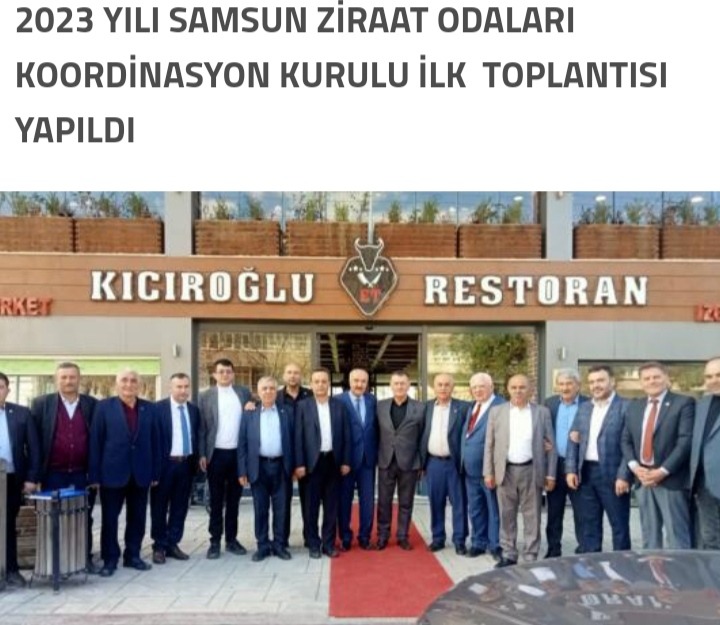 2023 YILI SAMSUN ZİRAAT ODALARI KOORDİNASYON KURULU İLK  TOPLANTISI YAPILDI