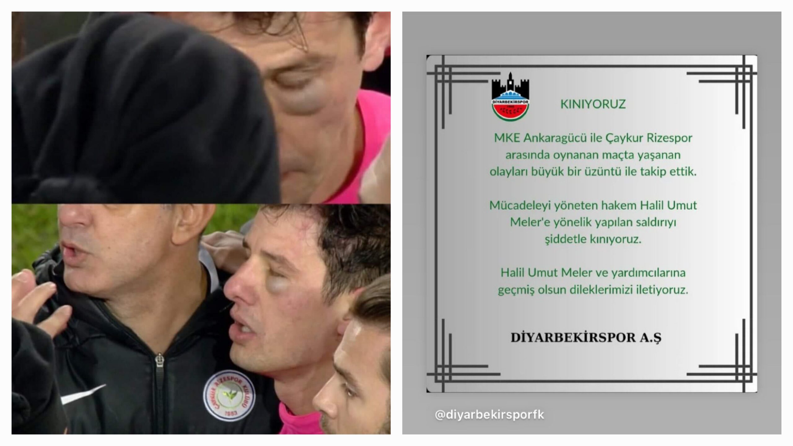 DİYARBEKİRSPOR’DAN HAKEM MELER’E YAPILAN ÇİRKİN SALDIRIYA KINAMA