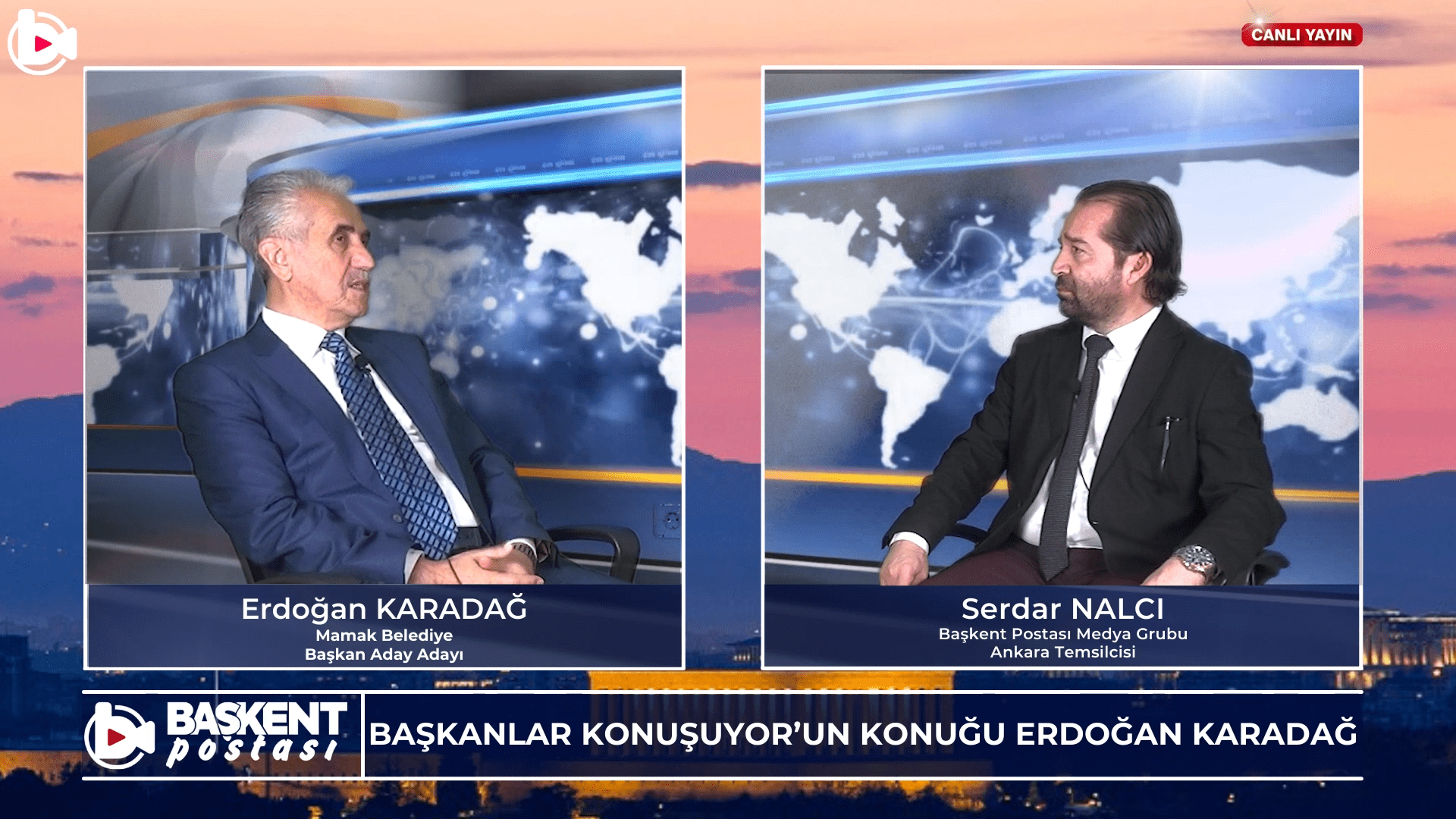 Erdoğan Karadağ, Başkent Postası TV'de 'Başkanlar Konuşuyor' Programının Konuğu Oldu