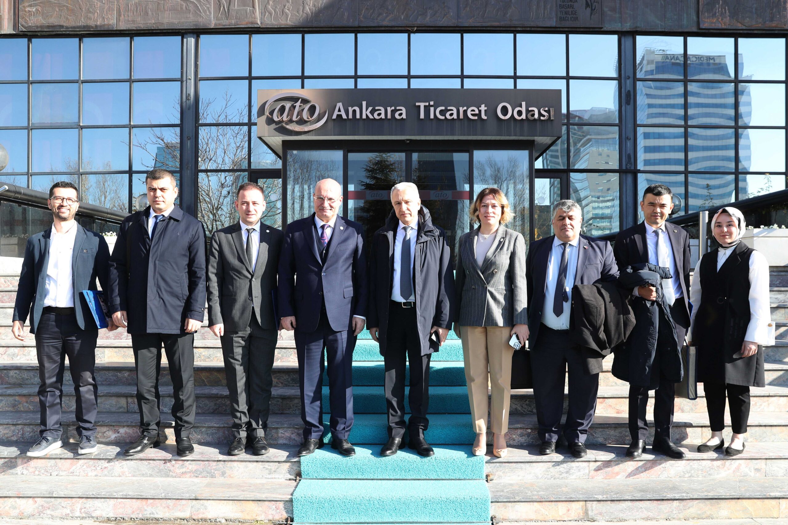 Özbekistan Agrobank Heyeti ATO Başkanı Baran’ı Ziyaret Etti
