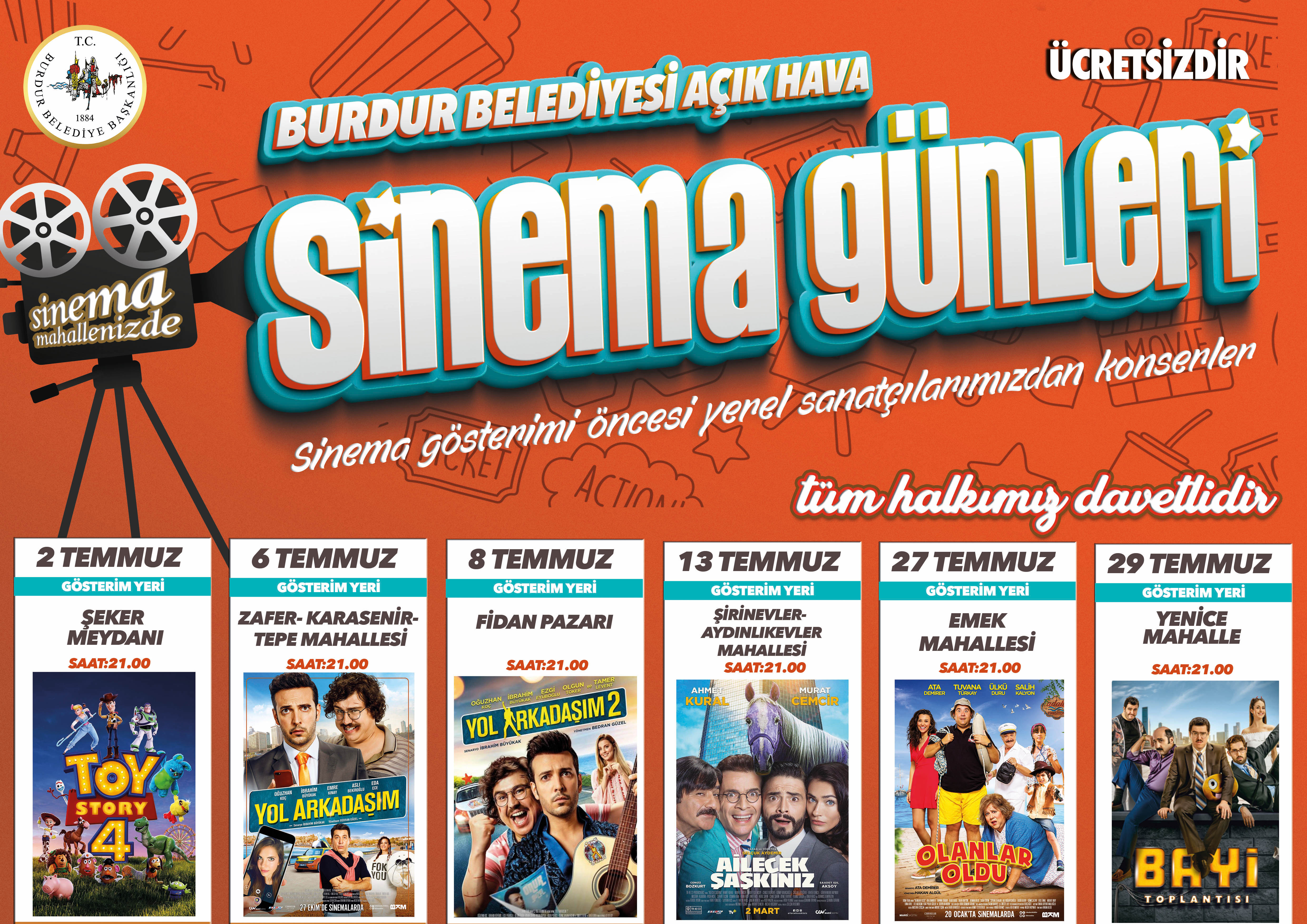 Açık Hava Sinema Günleri Başlıyor