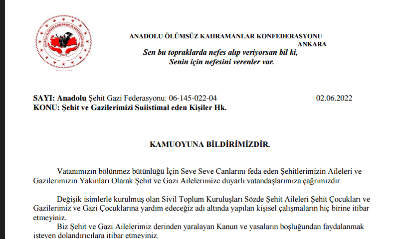 Ahmet Büyükburç'tan Kamuoyuna Duyuru