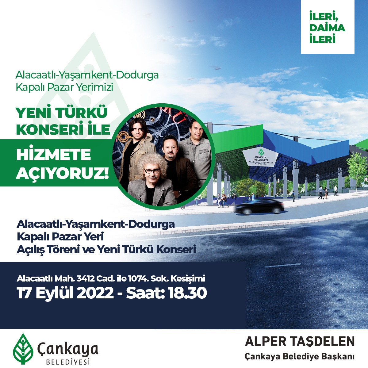 ALACAATLI YAŞAMKENT KAPALI PAZAR YERİ “YENİ TÜRKÜ” İLE HİZMETE AÇILIYOR