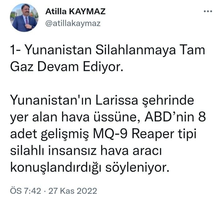 Atilla Kaymaz Dikkatleri Bir Kez Daha Yunanistan'a Çekti