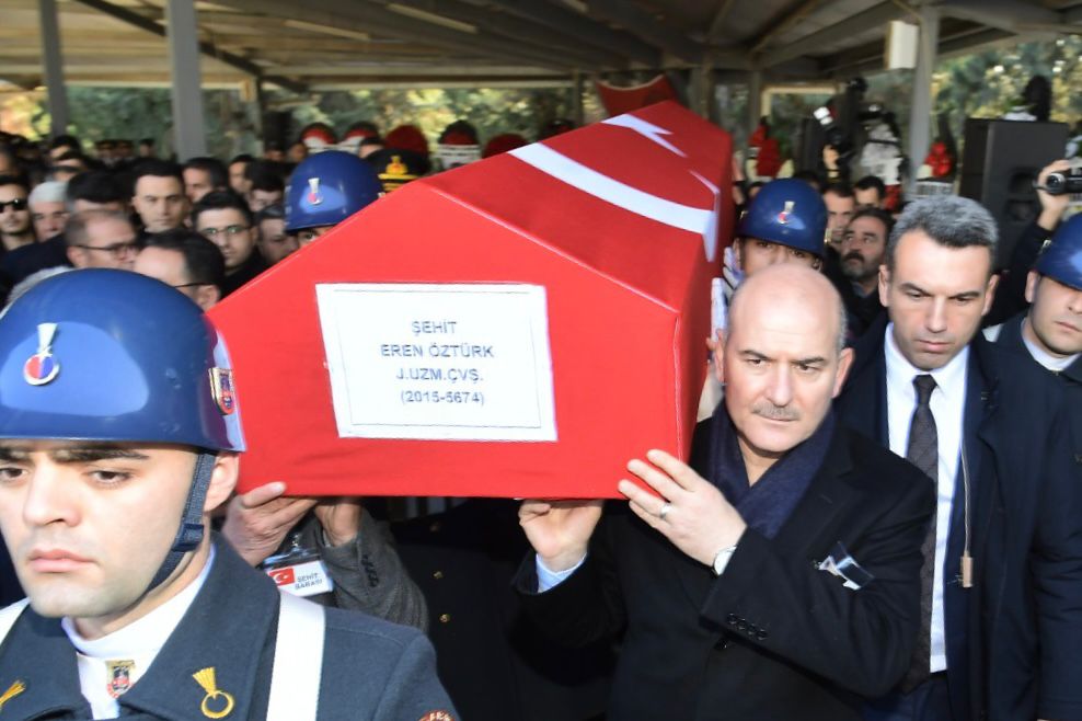 Bakan Soylu Adana'daki Şehitlerin Cenaze Törenlerie Katıldı