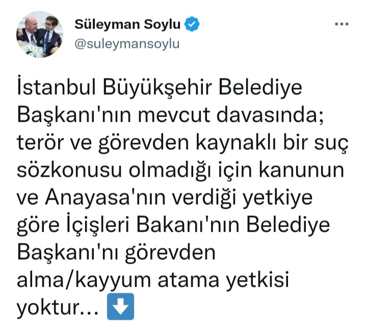Bakan Soylu Sosyal Medya Hesabından Paylaştı