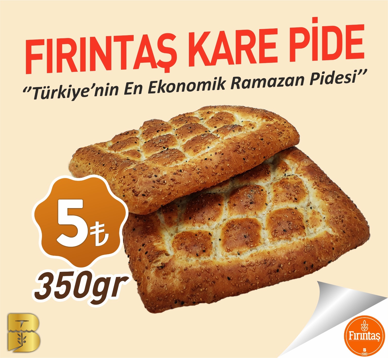 Balıkesir Büyükşehir Belediyesi, 350 gramlık Kare Ramazan Pidesi’nin fiyatını 5 Lira olarak belirledi.