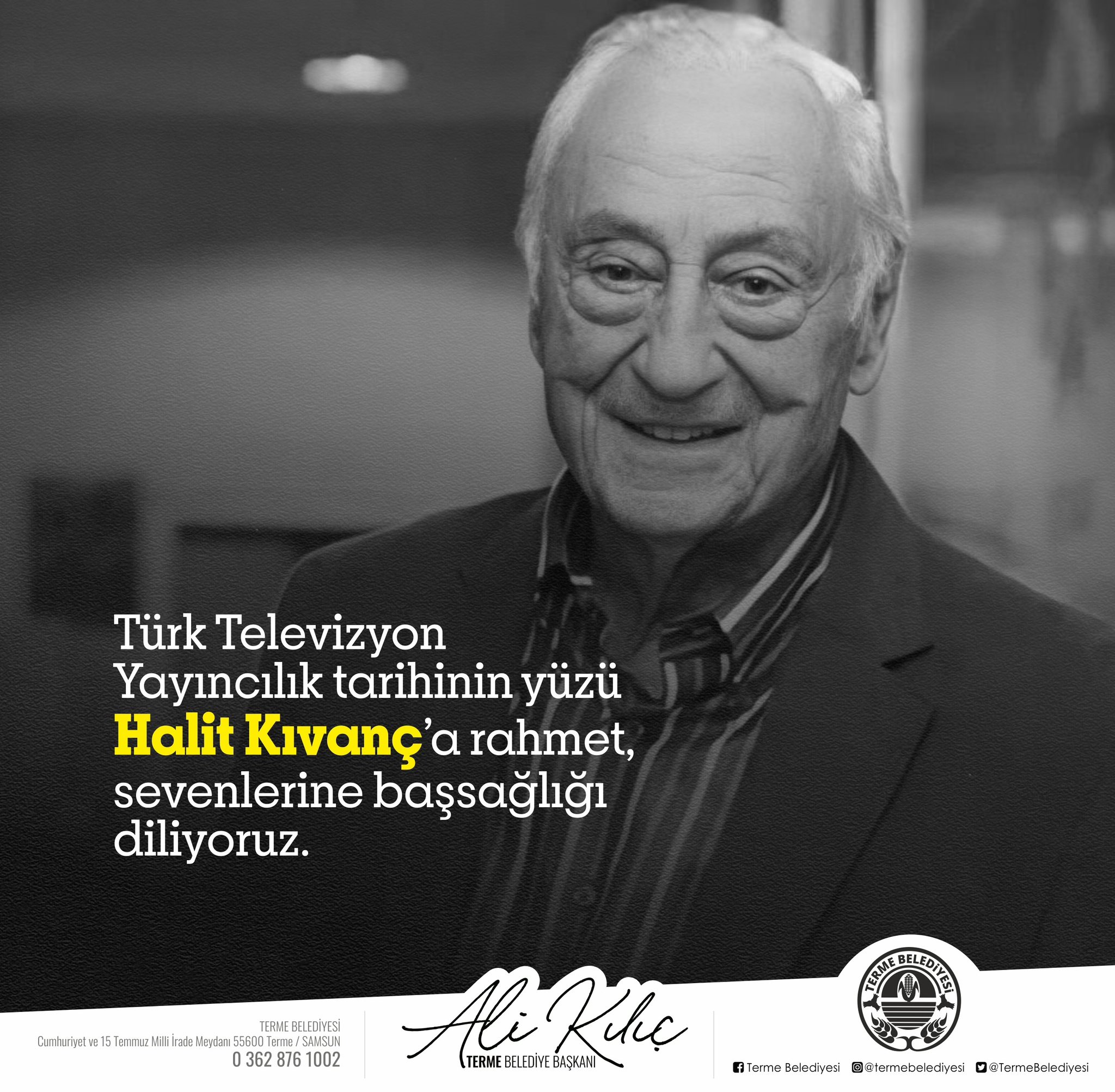 Başkan Ali Kılıç Taziye Mesajı Yayınladı